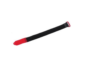 FASTECH Schlaufenband 240 × 25 mm, mit Schnalle, schwarz/rot, 5 Stk.
