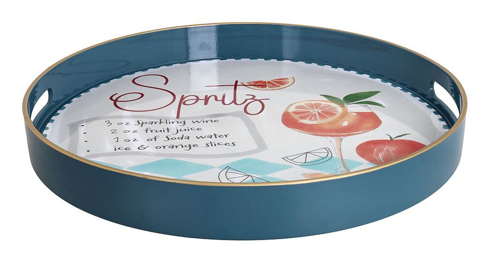 Tognana Porcellane Tognana Serviertablett Spritz – Ø 38,0 cm, Kunststoff (PP), Blau