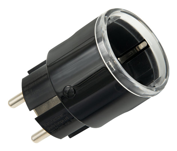 Shelly Plug S Gen3 – Smart-Steckdose – WLAN, 12 A, Verbrauchsmessung – für Alexa, Google Assistant – Schwarz