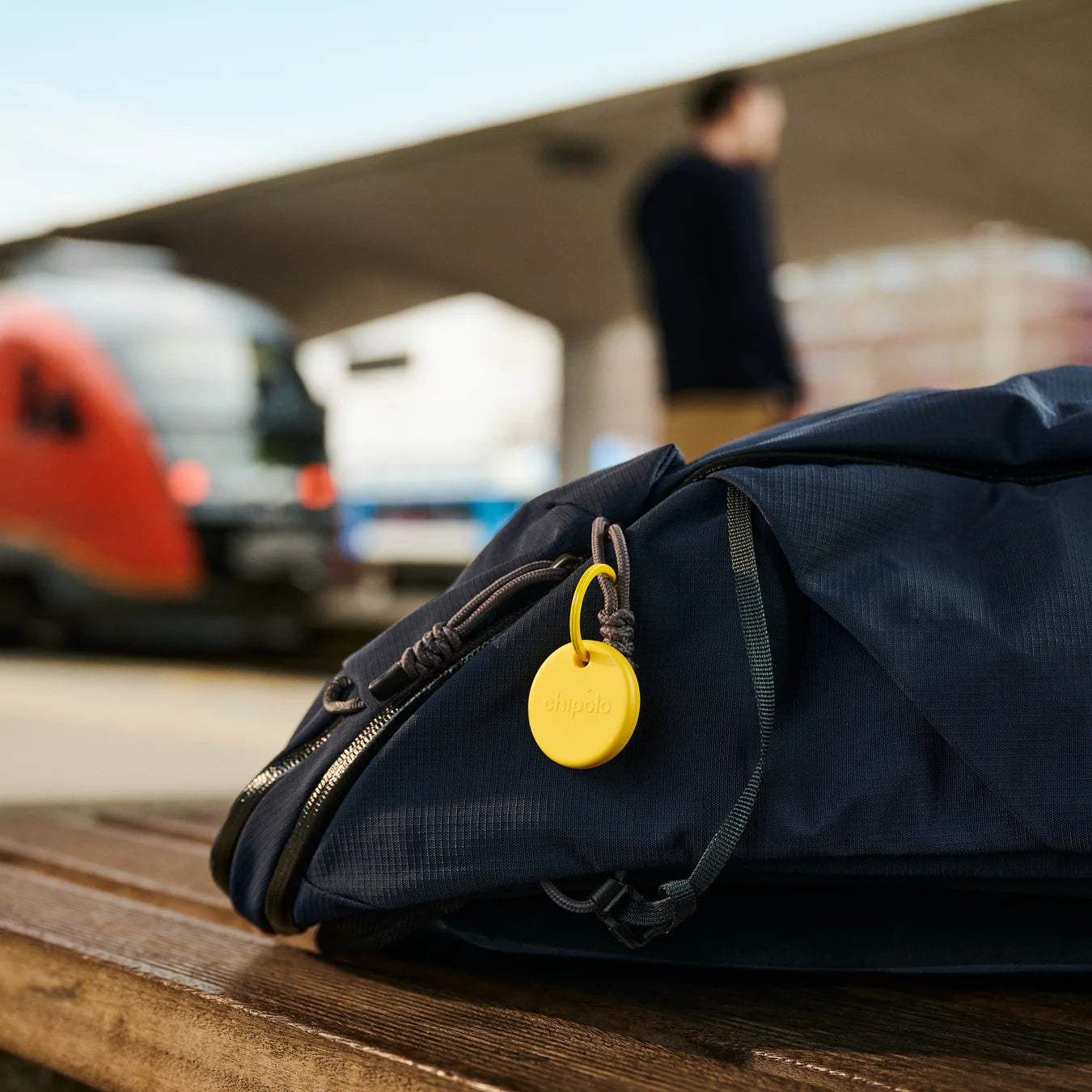 Chipolo POP – Bluetooth-Tracker – für Apple Wo ist?, Android, iOS – IP55, 90 m Reichweite – Blau