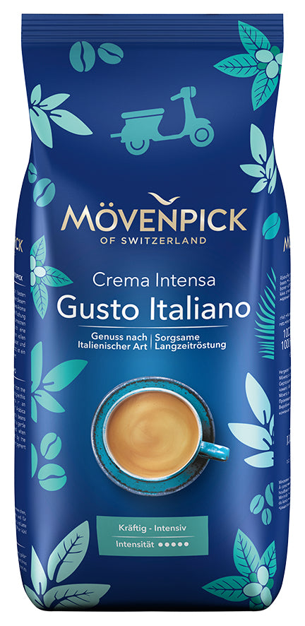Mövenpick Gusto Italiano – Bohnenkaffee – Café Crème, Arabica/Robusta, Intensität 4, 1 kg
