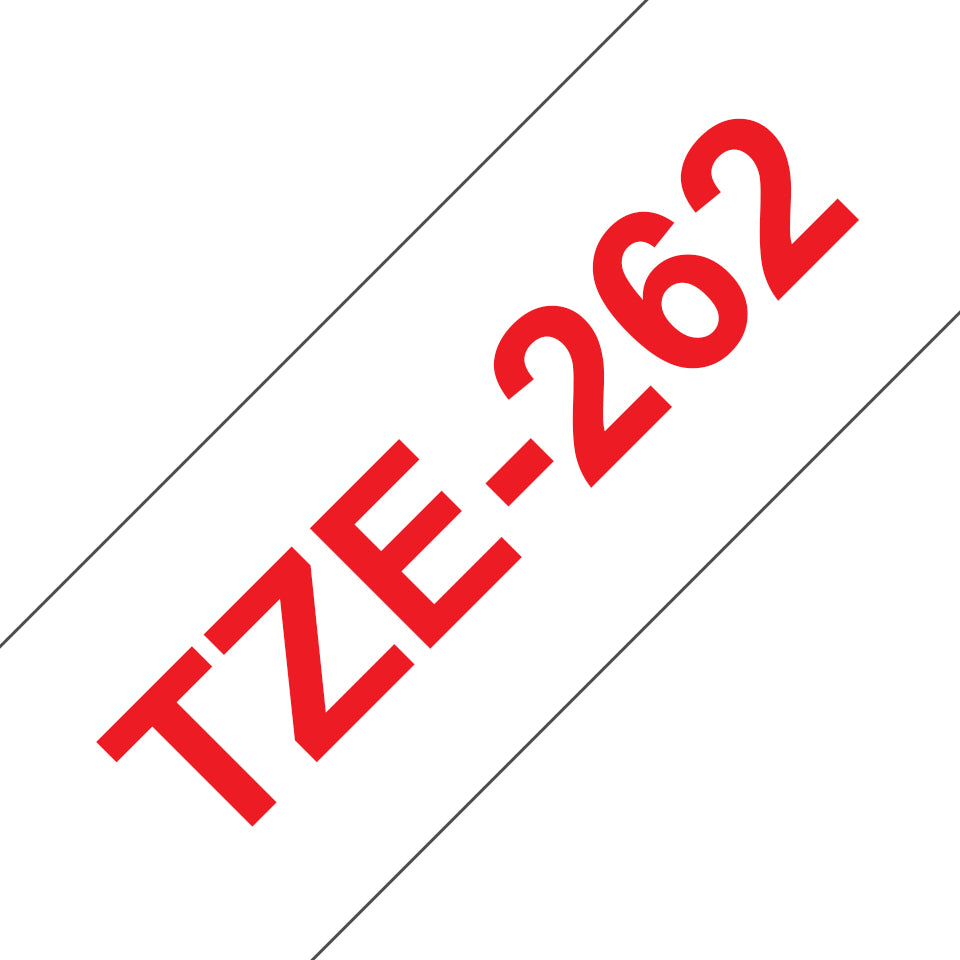 Brother Schriftband – 36 mm × 8 m, weiss, rot, TZe