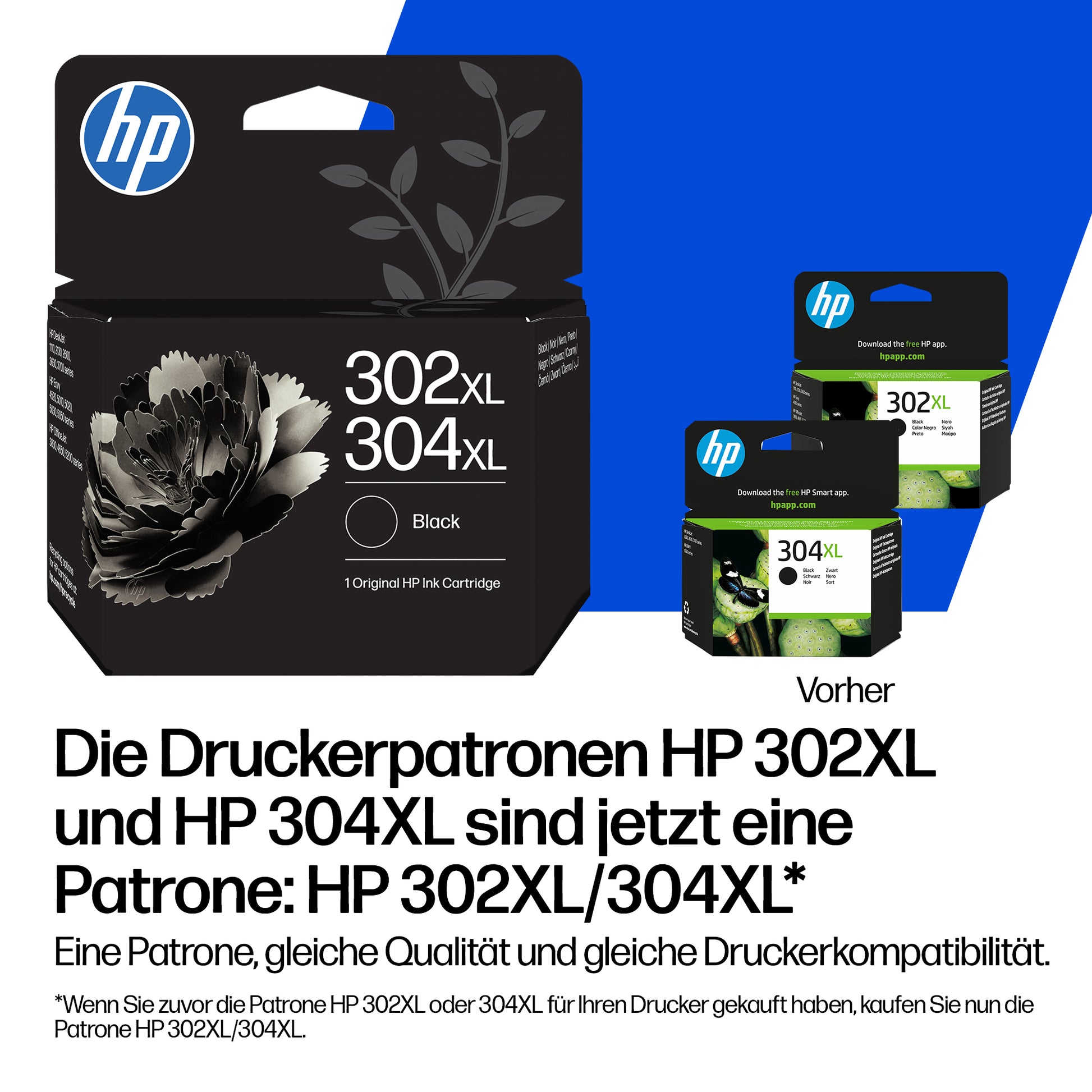 HP 302/304 Schwarz Tintenpatrone (Original) – 120 Seiten – für DeskJet 2620, Envy 4520, OfficeJet 3831