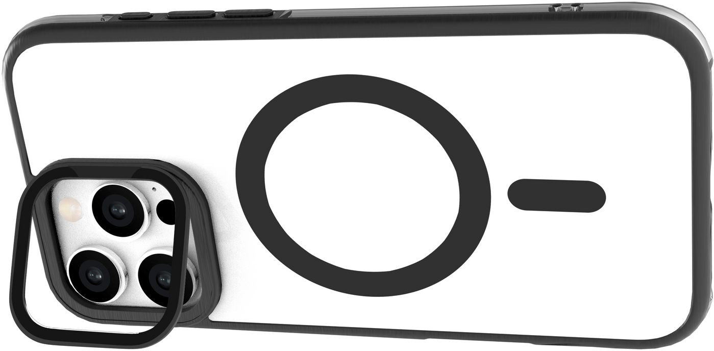eSTUFF INFINITE (GRS) HELSINKI Backcover – für Apple iPhone 16 Pro Max, mit Ständer, PC, Transparent, Stossfest