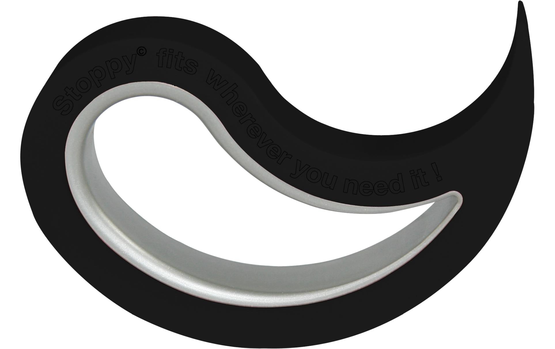 CPC Türsicherung – TPE/PP, 100×55×20 mm, Schwarz