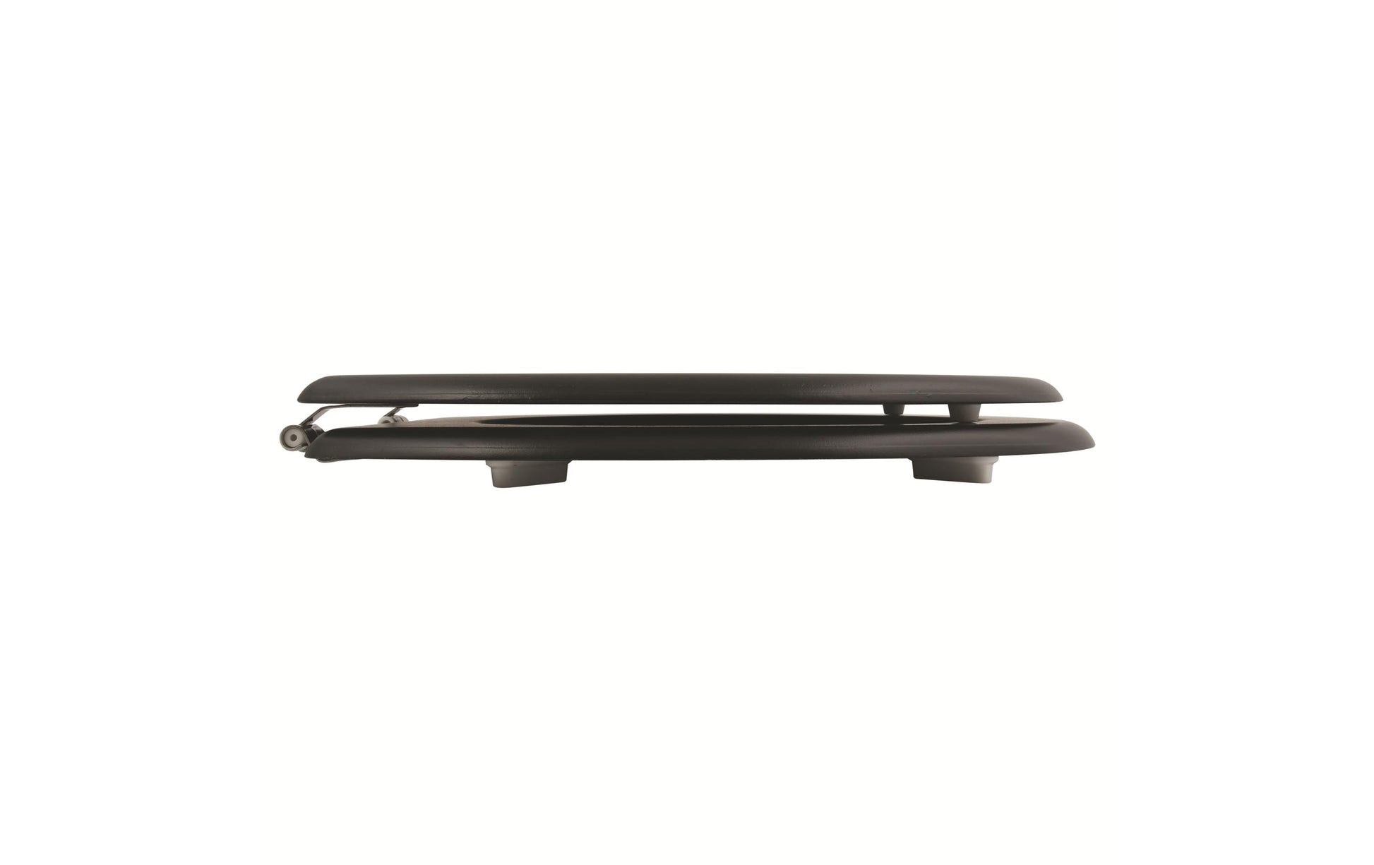 MSV WC-Sitz – MDF/Edelstahl, Schwarz matt, 36,5 × 42,5 cm