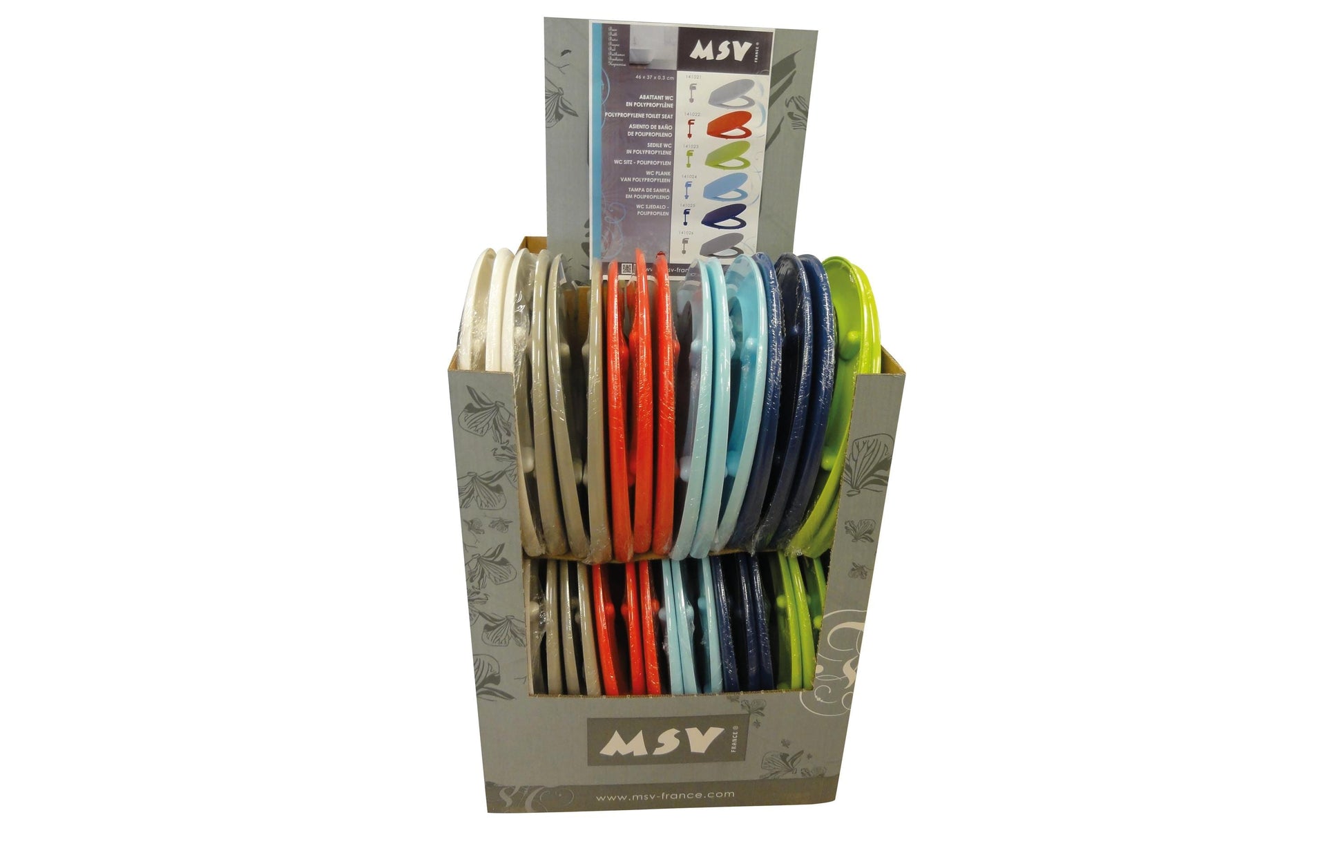 MSV WC-Sitz – Polypropylen, Weiss, 37 × 46 × 3,5 cm