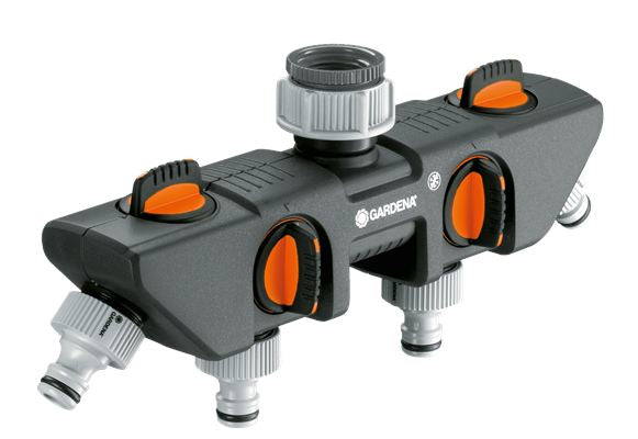 Gardena Wasserverteiler Ø 25,4 mm – Kunststoff – Grau, Orange, Silber – 8194-20