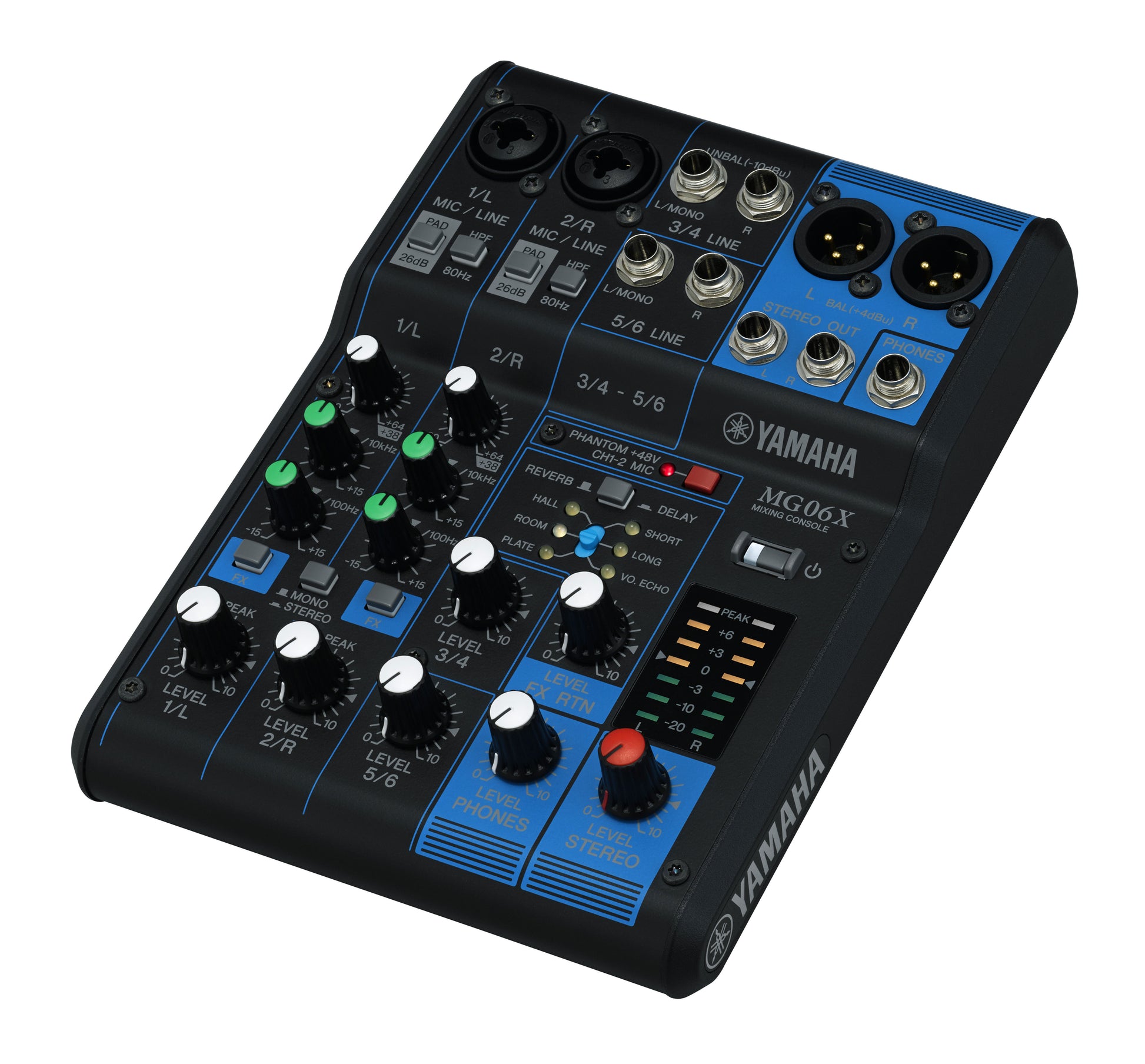 Yamaha MG06X – 6-Kanal Mischpult, Effektprozessor, Schwarz