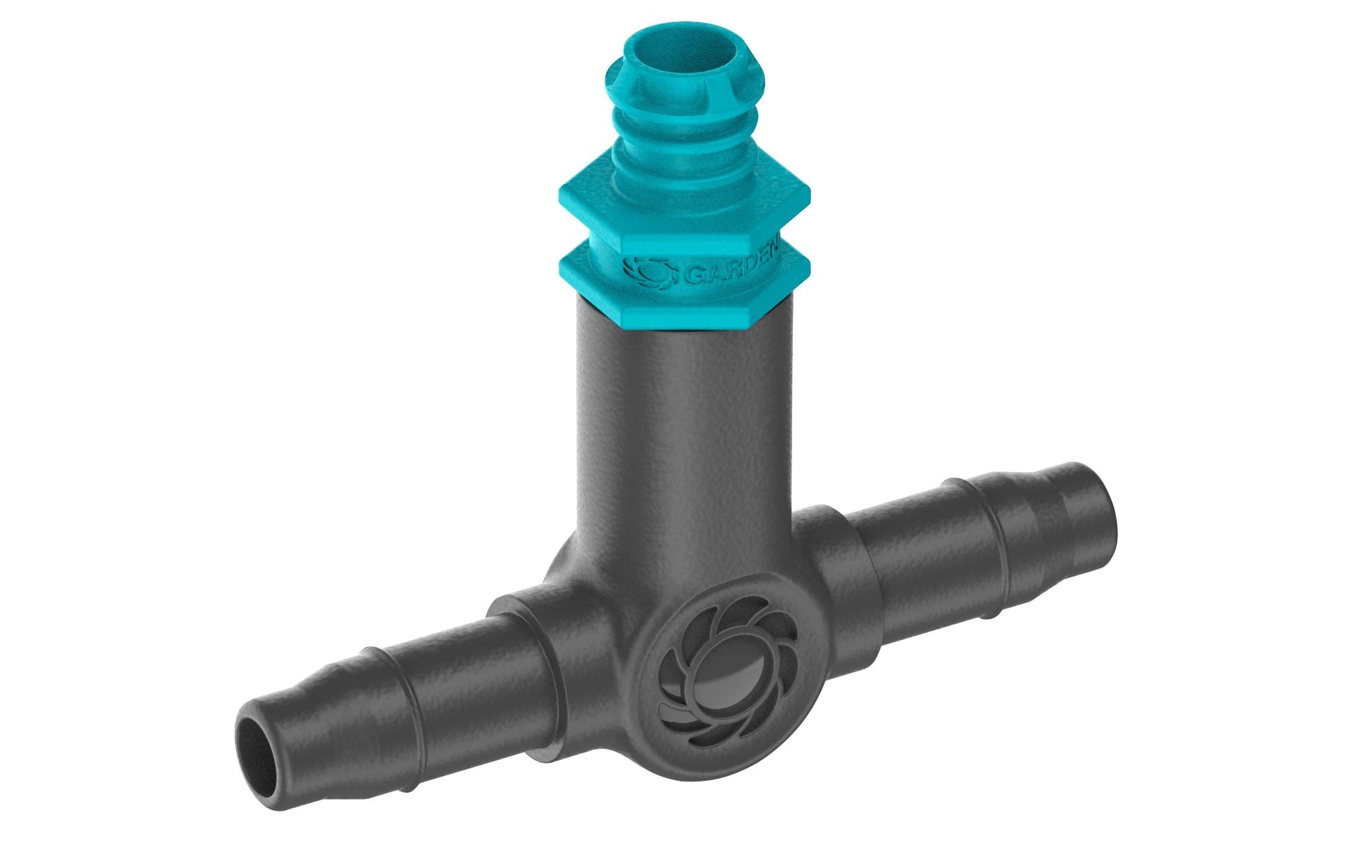 Gardena Reihentropfer Micro-Drip-System – Inline-Montage, 2 l/h, 3,6 cm, Kunststoff, Grau/Türkis