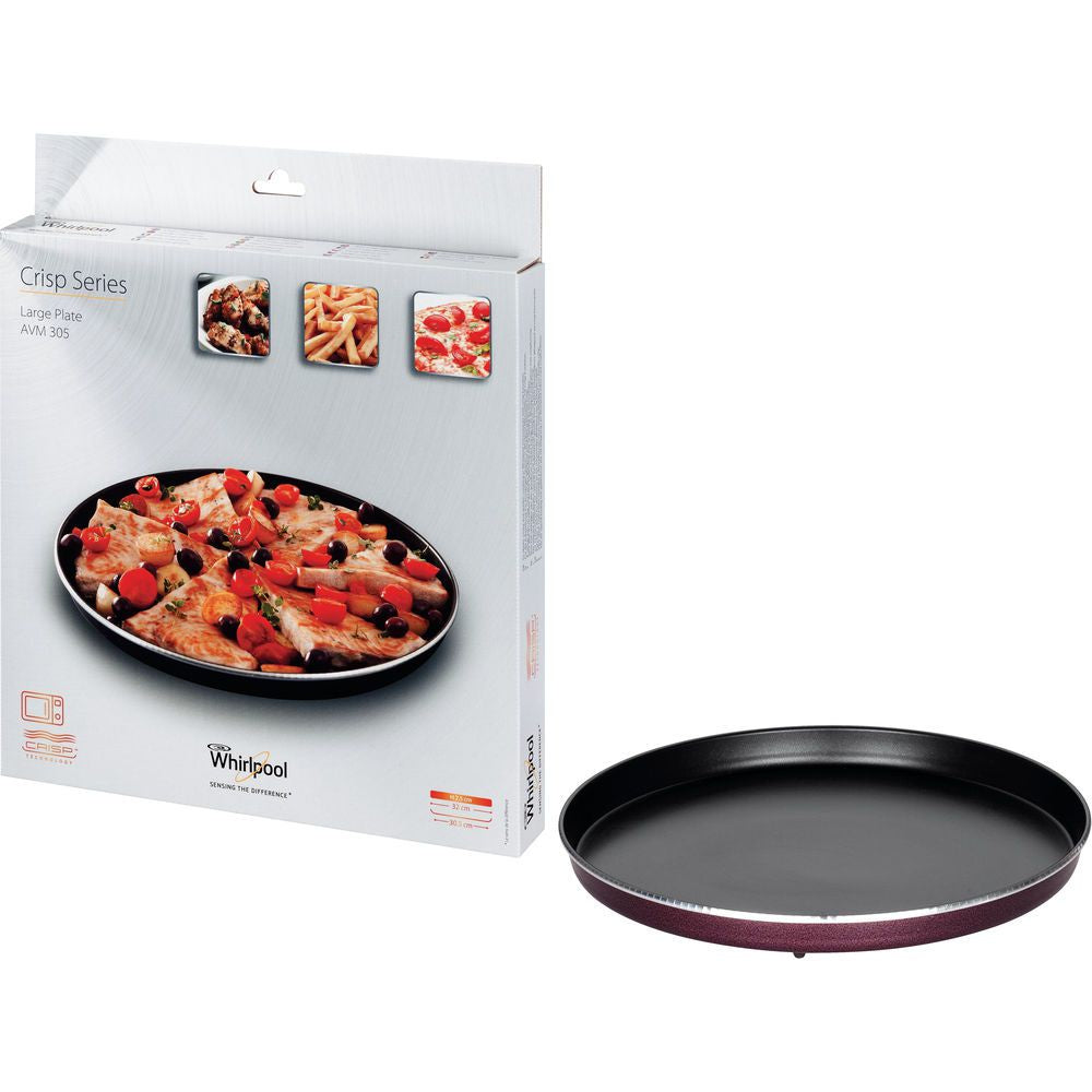 Whirlpool Wpro Crisp-Backform, Ø 30,5 cm × 2,5 cm, Kunststoff – für Mikrowellen, AVM305