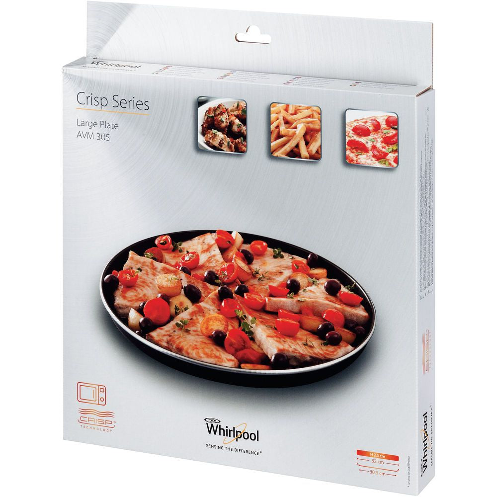 Whirlpool Wpro Crisp-Backform, Ø 30,5 cm × 2,5 cm, Kunststoff – für Mikrowellen, AVM305