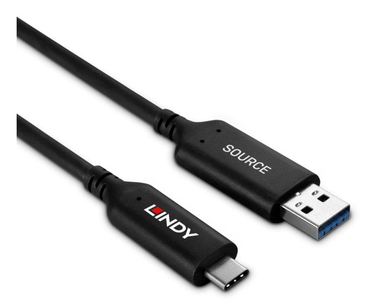 Lindy USB-A-zu-USB-C-Kabel – USB 3.2 Gen 1, geschirmt, 10 m
