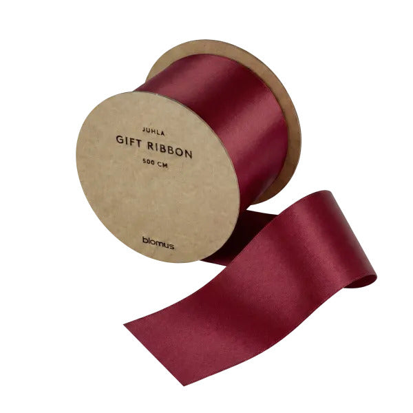 Blomus Geschenkband, Satin, matt, Rot, 50 mm × 5 m, 1 Stk.