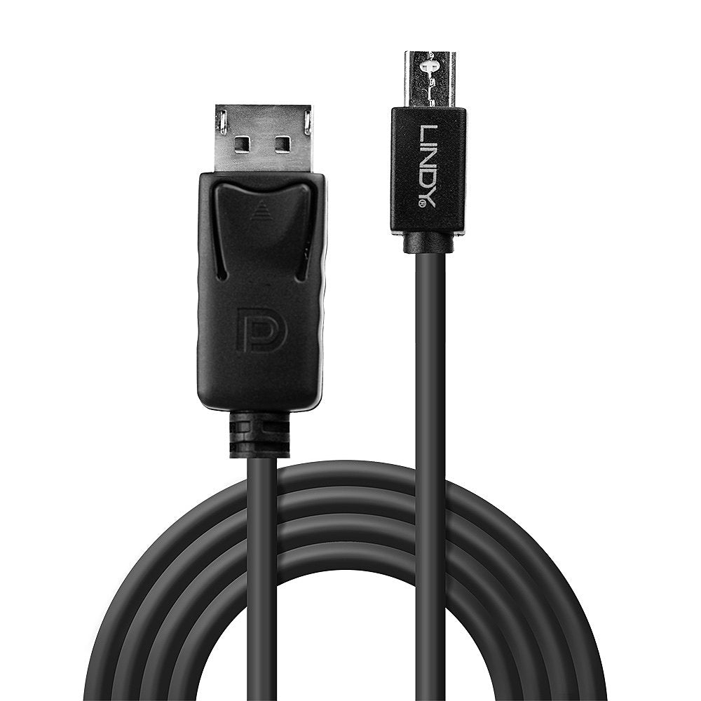 Lindy MiniDP–DP Kabel – 5 m, schwarz