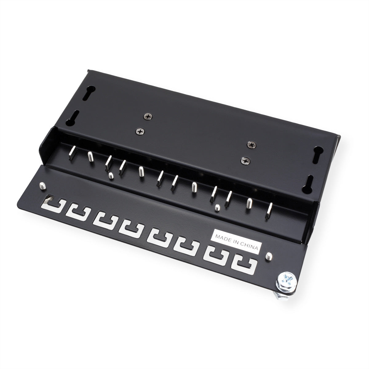 ROLINE Patchpanel Cat.5e – 8 Ports, geschirmt, 1U, Wandmontage, schwarz