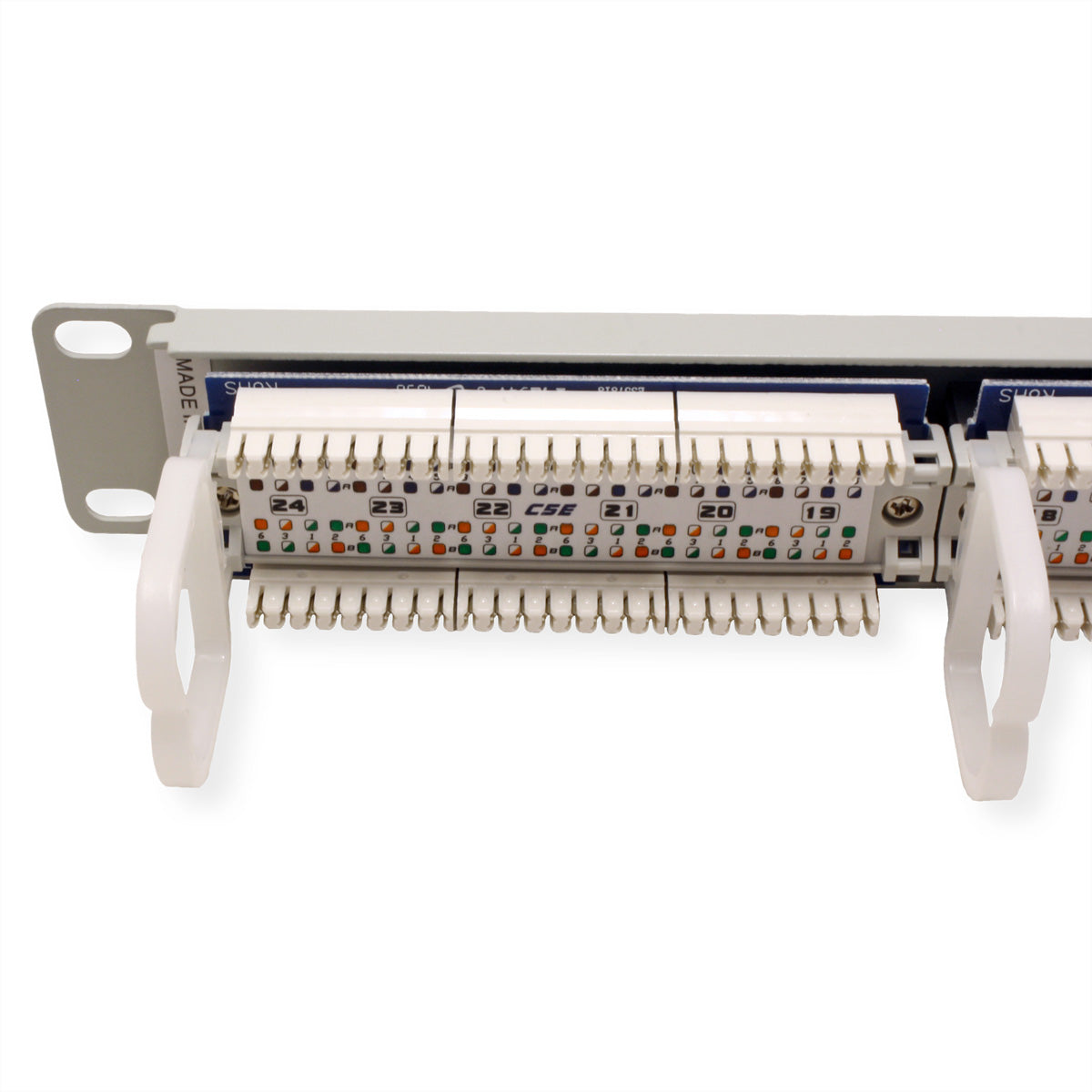 ROLINE Patchpanel Cat.5e (Klasse D) – 24× RJ‑45, UTP, 1U, Krone LSAplus, Grau