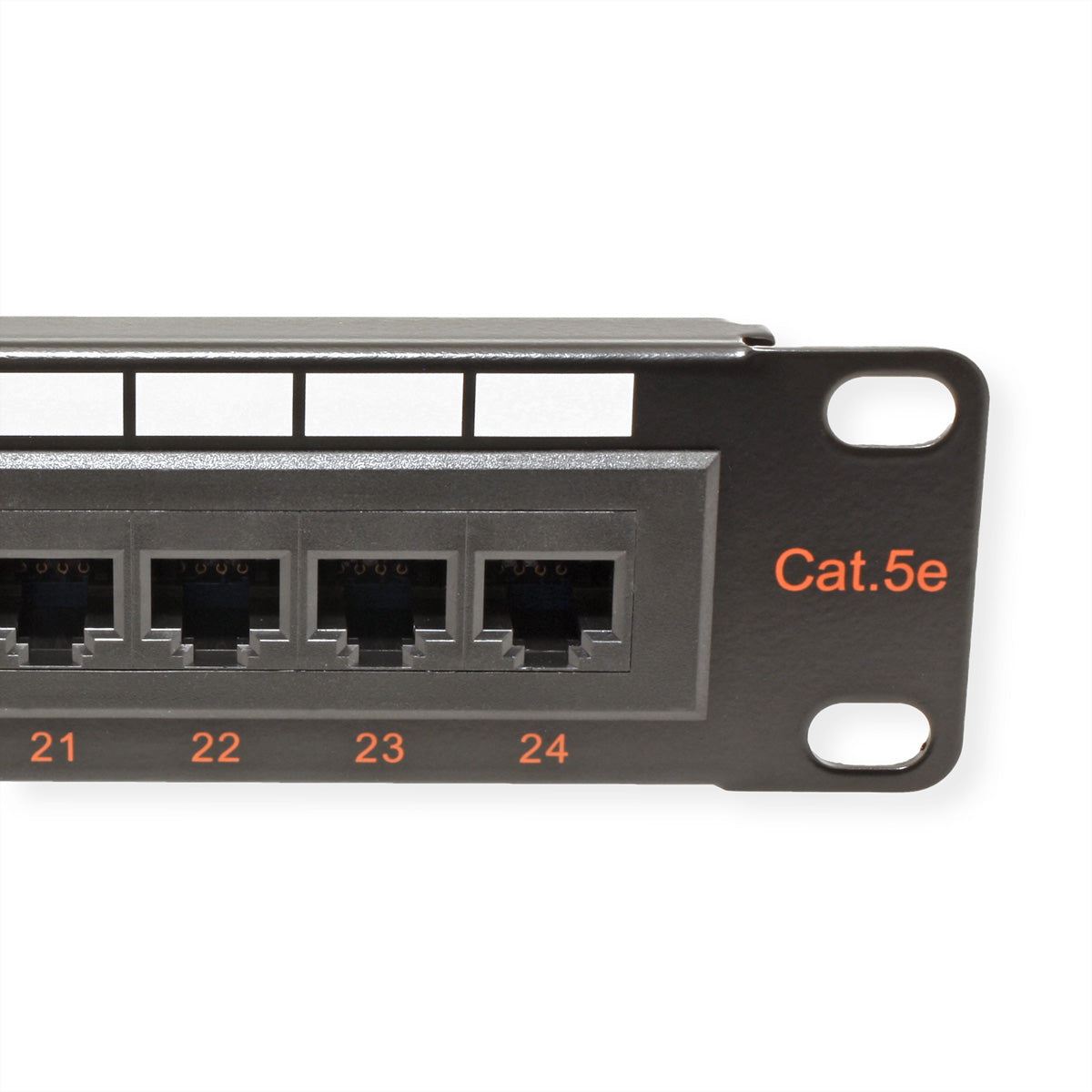 ROLINE Patchpanel Cat.5e – 24× RJ‑45, UTP, 19", 1U, schwarz