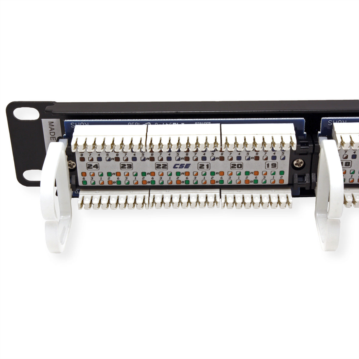 ROLINE Patchpanel Cat.5e – 24× RJ‑45, UTP, 19", 1U, schwarz
