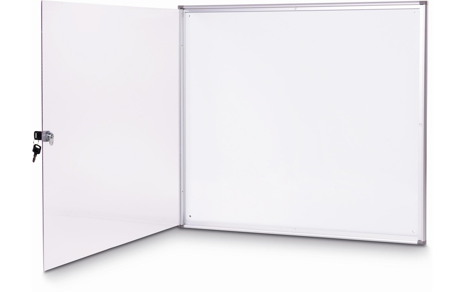 MAUL Schaukasten MAULextraslim, 6 × A4 – Aluminium, Acrylglas, abschliessbar, magnethaftend