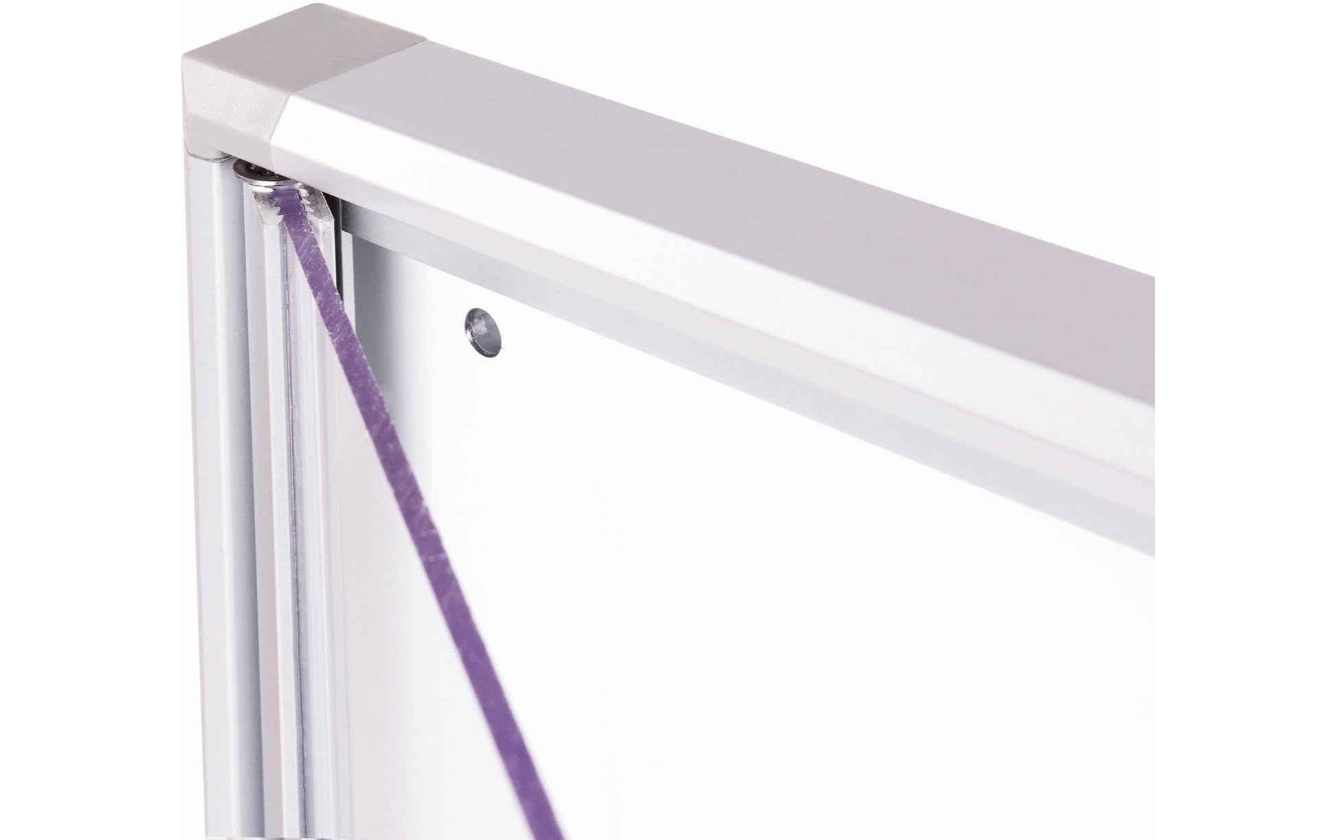 MAUL Schaukasten MAULextraslim, 6 × A4 – Aluminium, Acrylglas, abschliessbar, magnethaftend