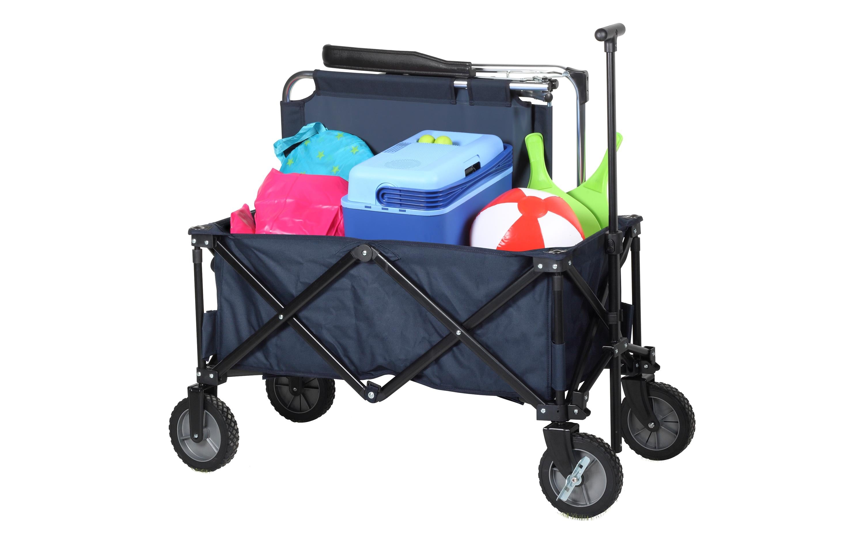 CamPart Travel Faltbarer Trolley – faltbar, Tragkraft 70 kg, 103 l – Dunkelblau, Polyester – HC-0910