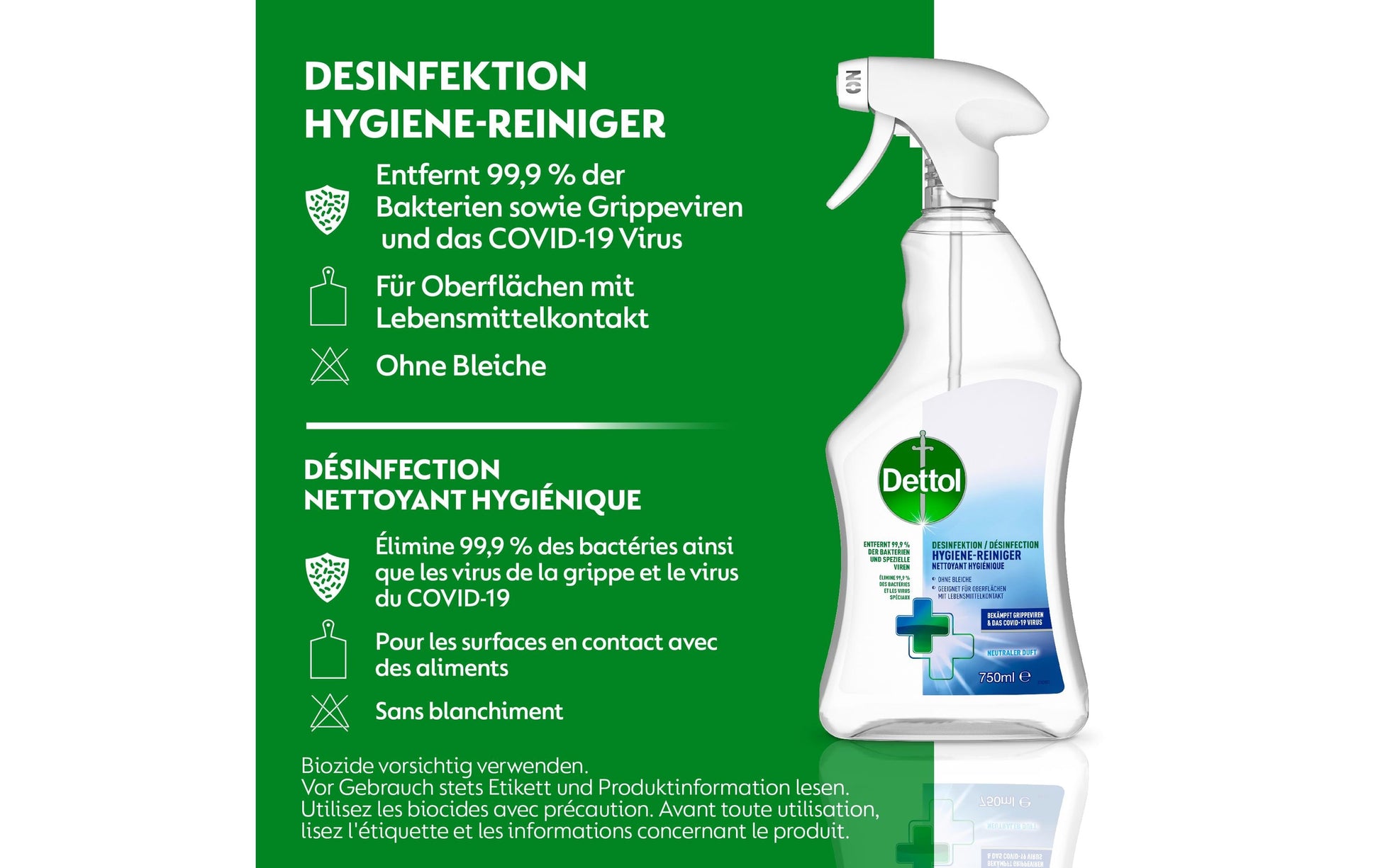Dettol Allzweckreiniger für Oberflächen – Spray – 750 ml