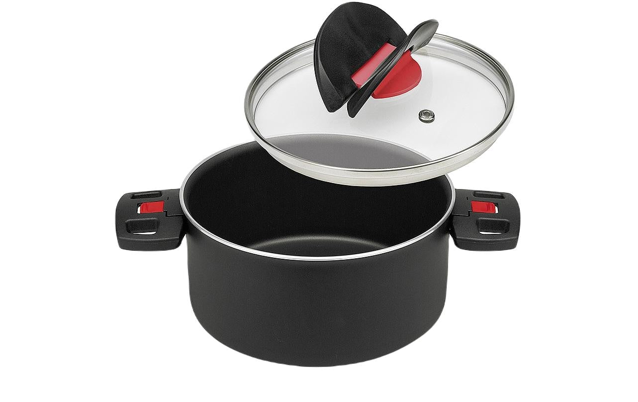 BALLARINI Kochtopf Click & Cook – 5,6 l, Ø 24 cm, Schwarz