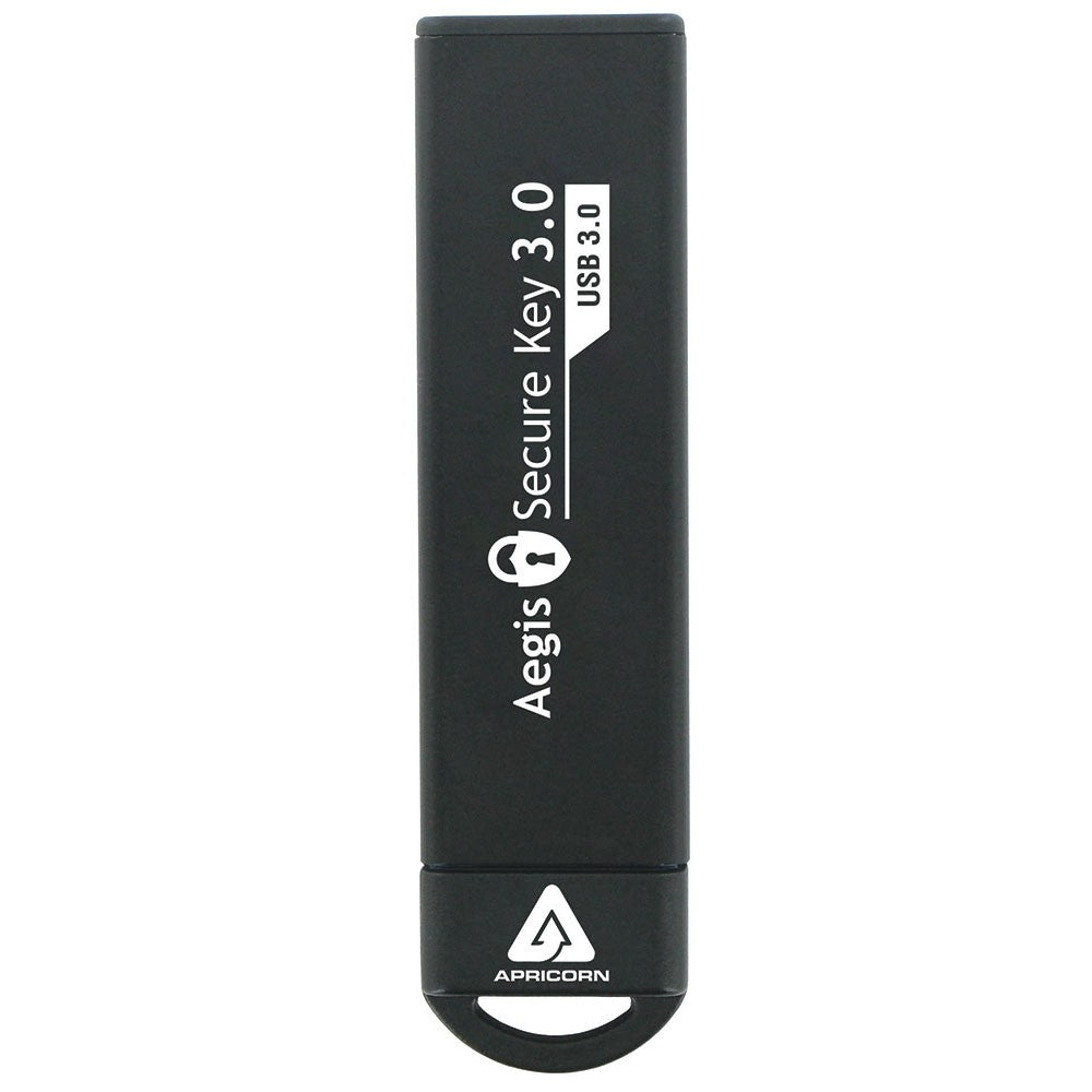 Apricorn Aegis Secure Key USB3 120 GB – Kappe, USB 3.2 Gen 1, 195/162 MB/s, für Windows, macOS, Linux