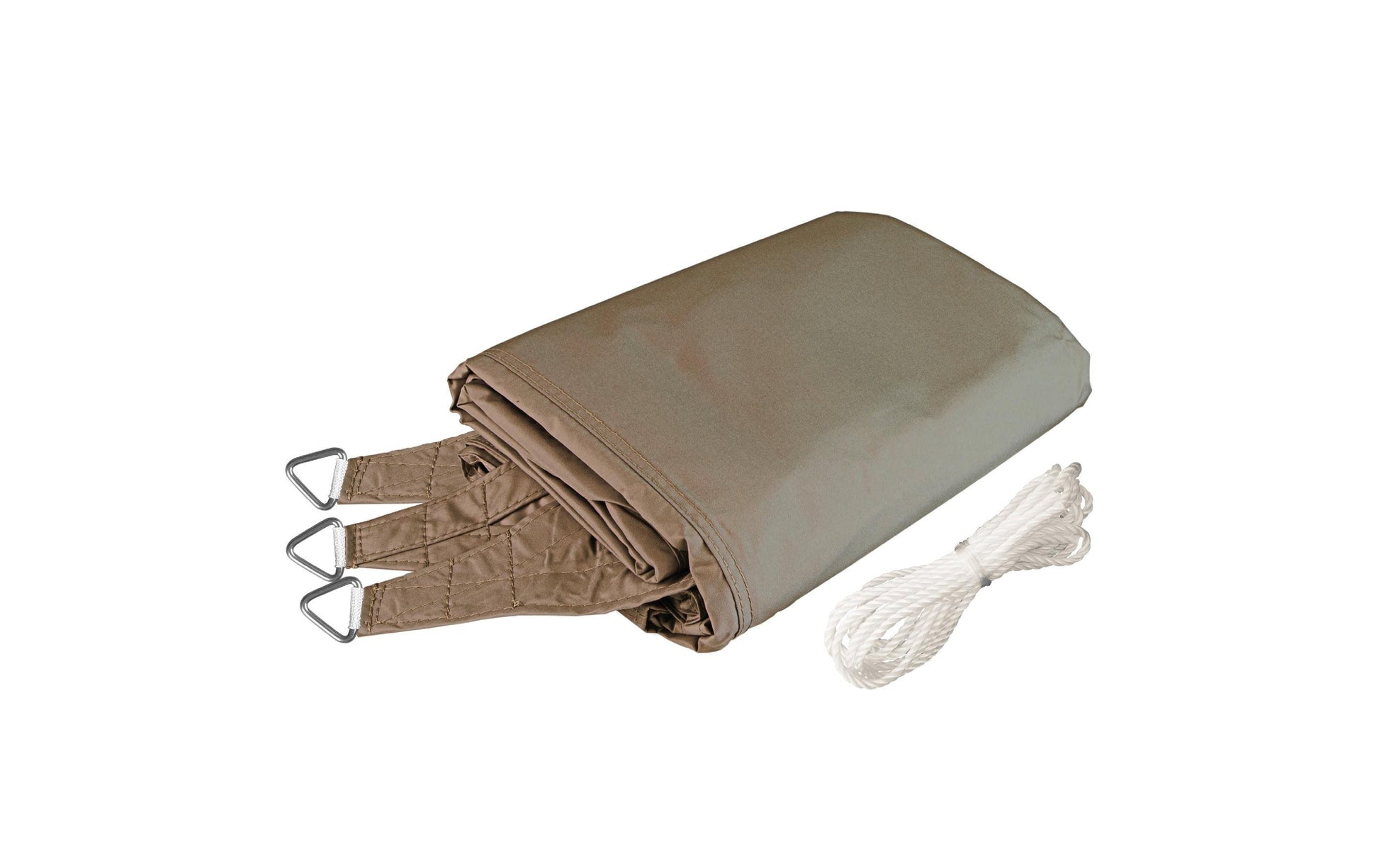 Windhager Sonnensegel Cannes – dreieckig 400 cm, Polyester, Taupe, wetterfest, UV-Schutz