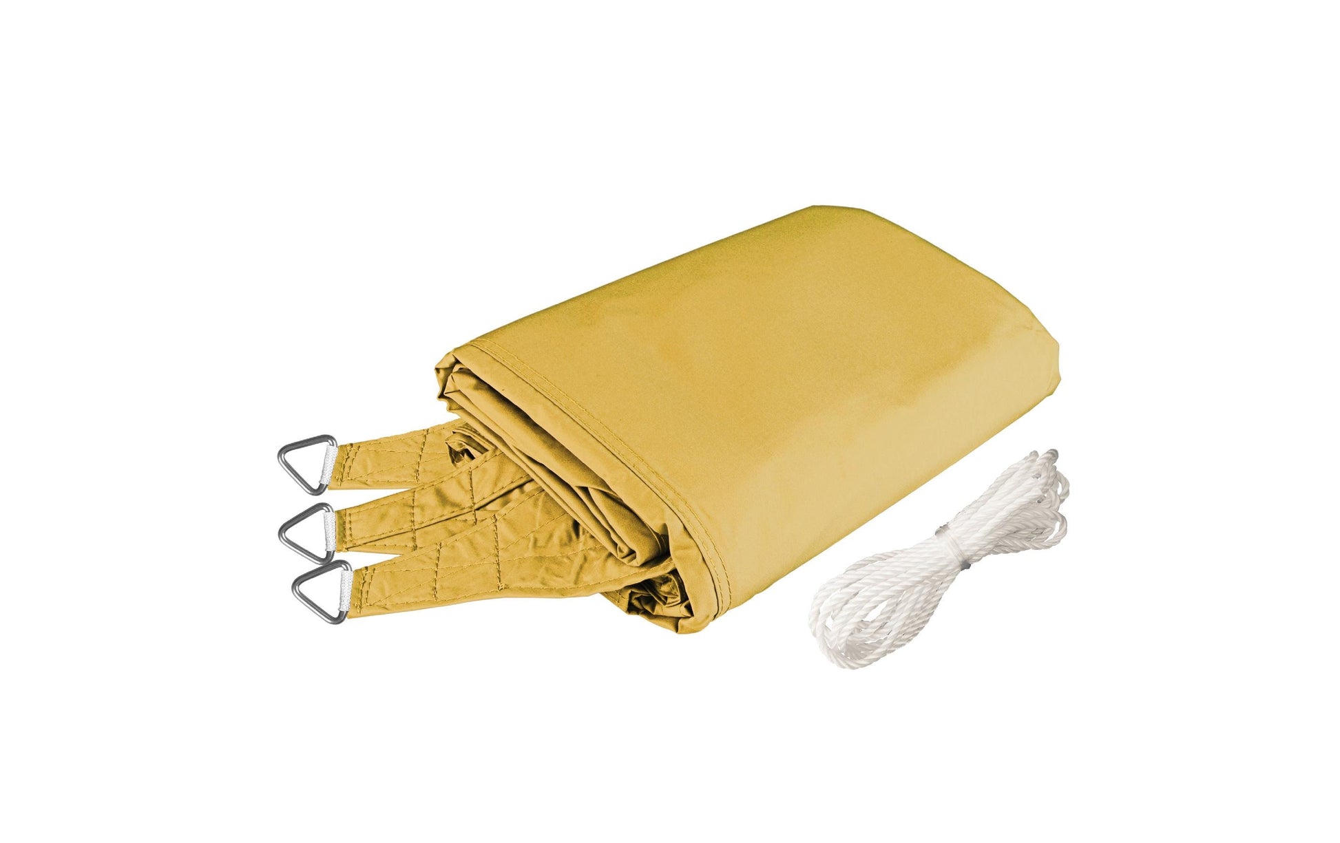 Windhager Dreieckiges Sonnensegel 3 m, Polyester, Gelb, Wetterfest, Wasserabweisend, für Aussenbereich