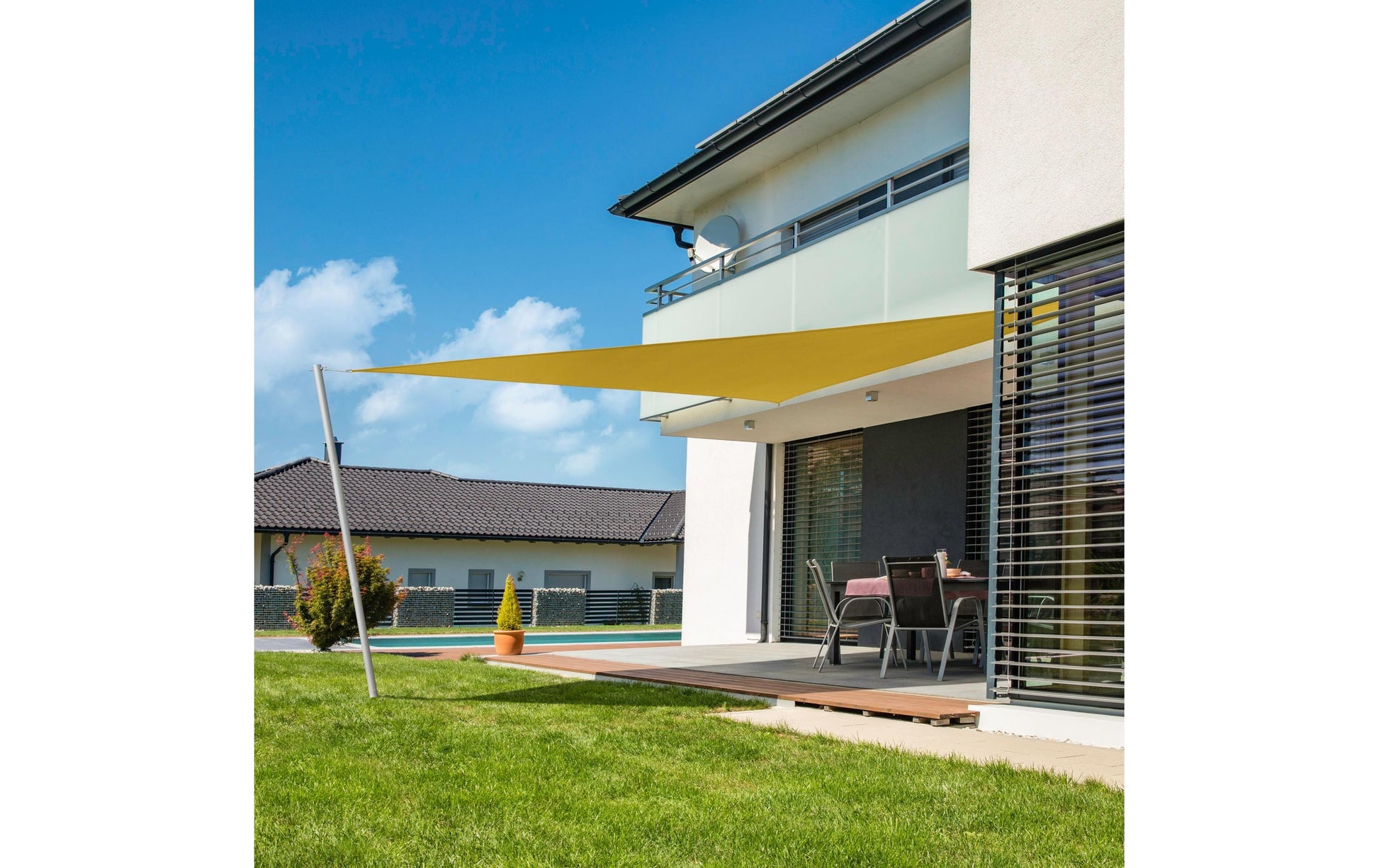 Windhager Sonnensegel Cannes – 400 × 400 cm, Gelb, Polyester, 180 g/m²
