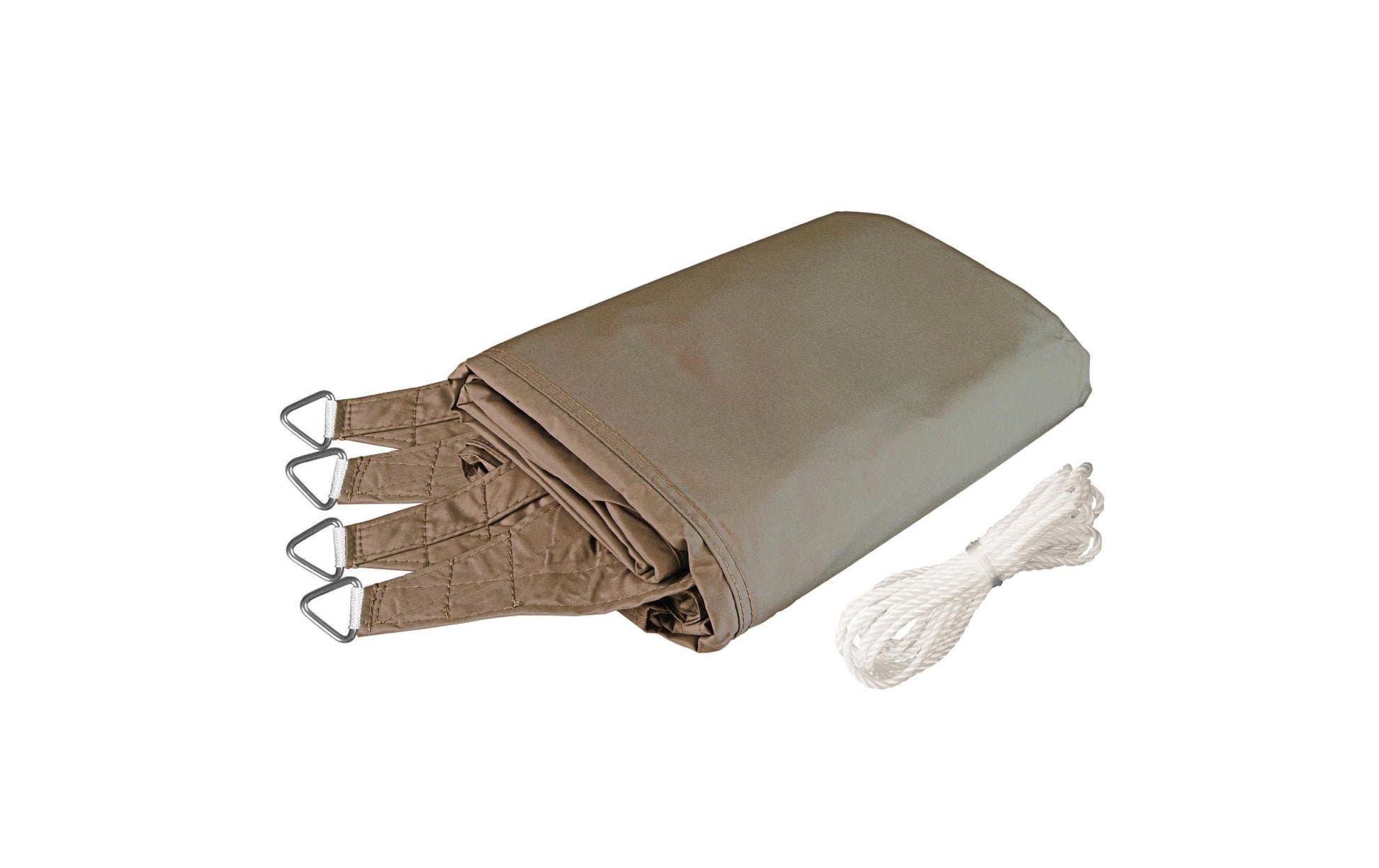 Windhager Dreieck-Sonnensegel 500 × 500 cm, taupe, Polyester, UV-Schutz 50+, wasserabweisend, für Aussenbereich