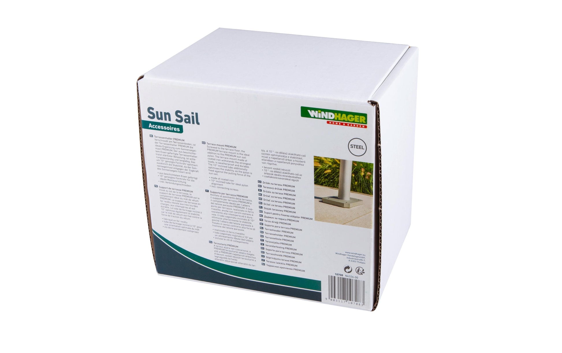 Windhager Schelle – 15 × 15,8 × 20 cm, Stahl, Grau