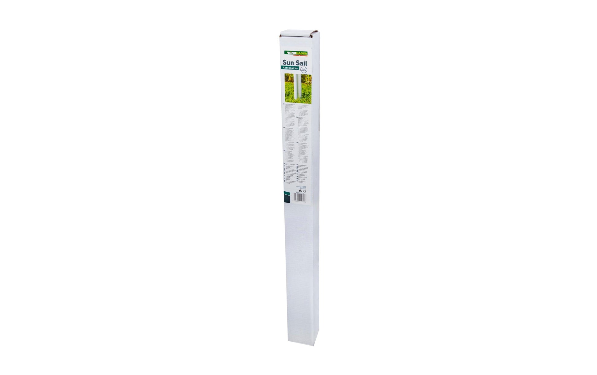 Windhager Bodenhülse Profi – Höhe 90 cm, Aluminium, Grau, für Markisenarm