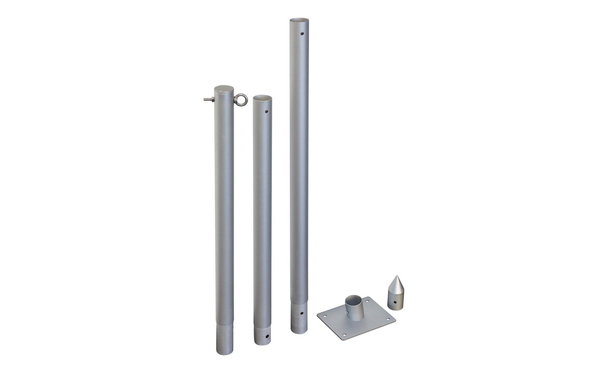 Windhager Mast – 4,8 × 243 cm – Aluminium & Stahl, Grau