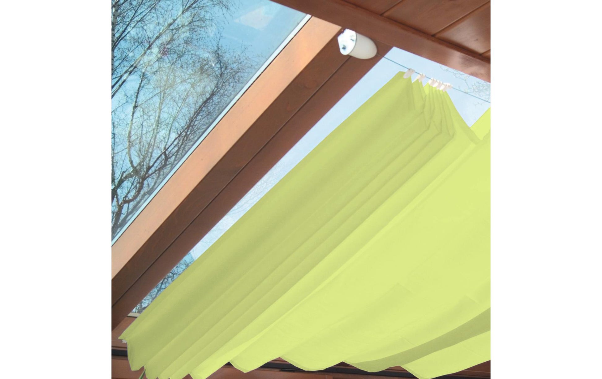 Windhager Einziehbares Sonnensegel-Pergola-Komplettset – 270 × 140 cm, Grün, Polyester