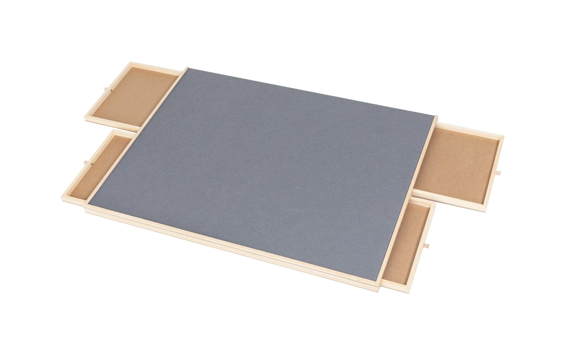 FTM F01138 – Höhenverstellbarer Tisch, grau/Holz, Holz/Fleece, Schublade