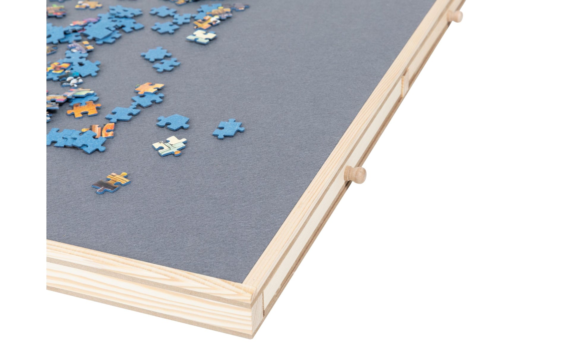 FTM F01138 – Höhenverstellbarer Tisch, grau/Holz, Holz/Fleece, Schublade