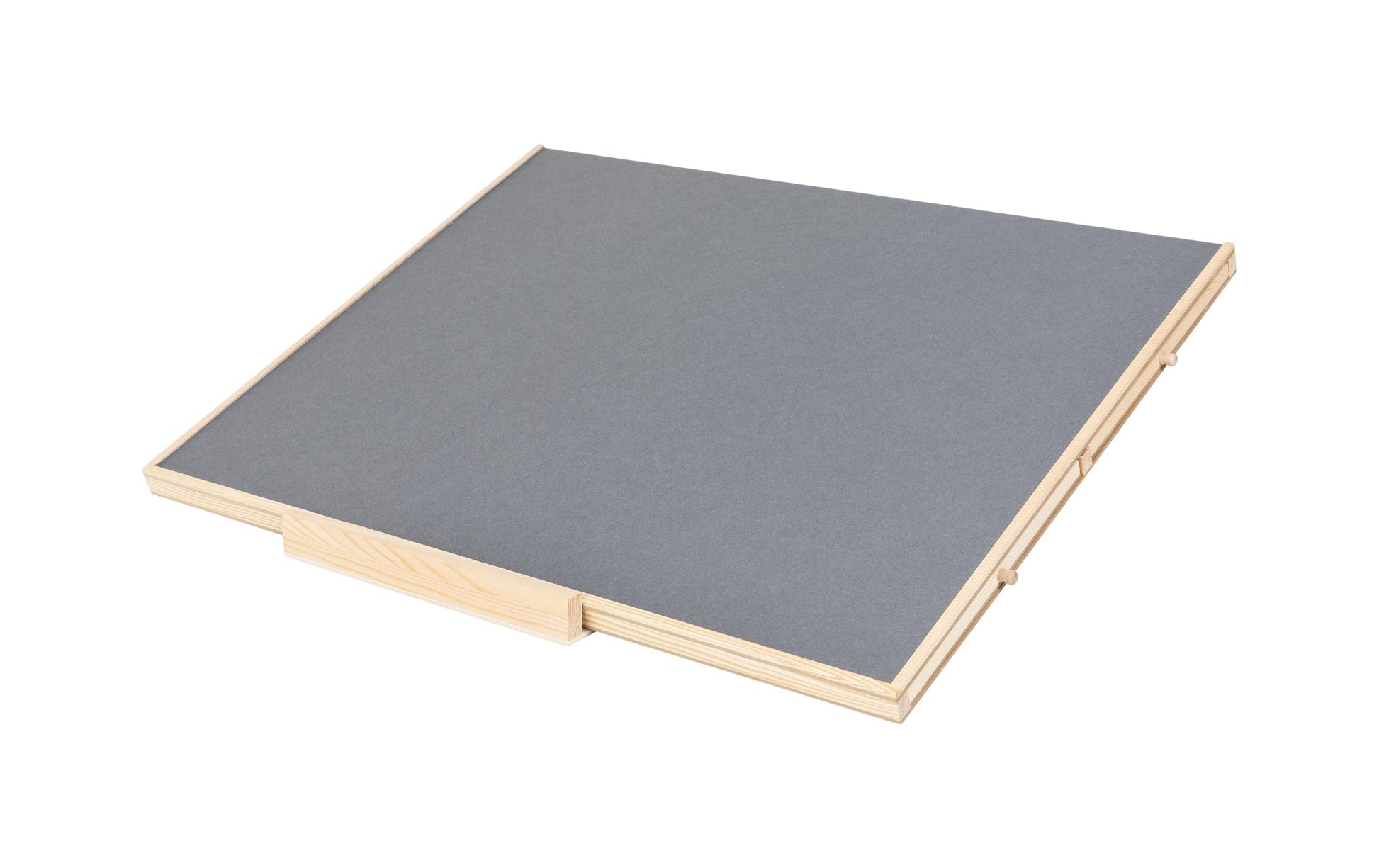 FTM F01138 – Höhenverstellbarer Tisch, grau/Holz, Holz/Fleece, Schublade