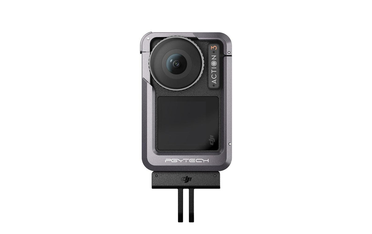 PGYTECH P-32C-020 Kamerakäfig – Magnetischer Clip, Aluminium, USB-C – für OSMO Action 3 – Grau