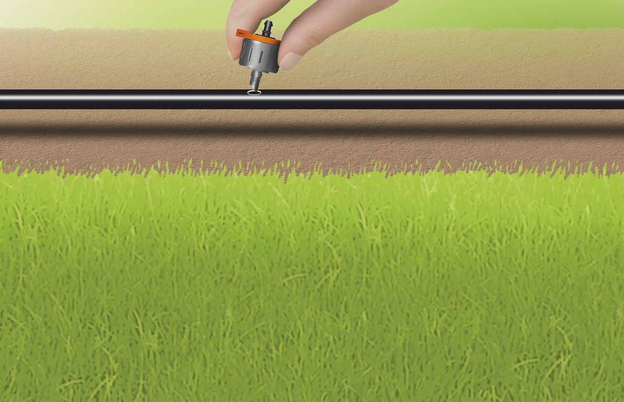 Gardena Profi-System Anschluss-Satz – Ø 25,4 mm, Schwarz/Grau/Orange, 3 Stk., für Pipeline und Sprinklersystem