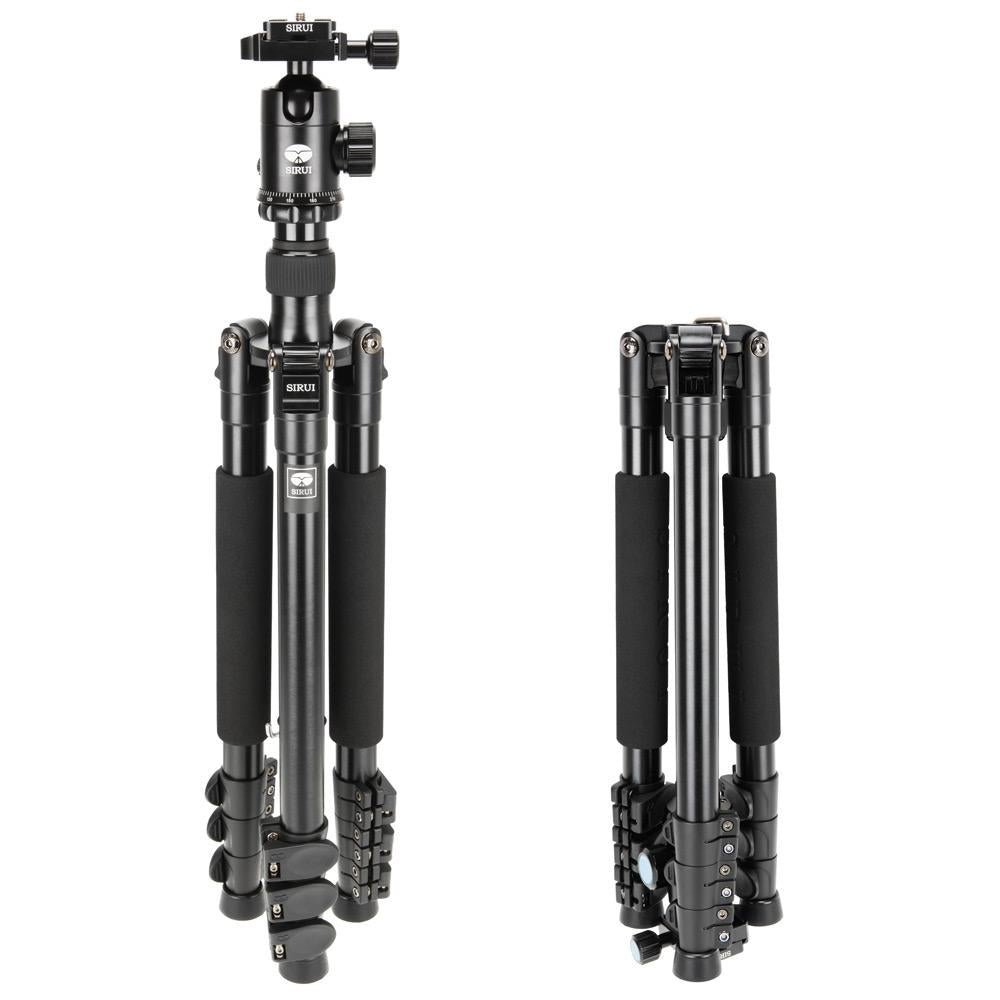 Sirui ET-2004 Stativ – 144 cm, 12 kg Traglast – 4 Abschnitte, 3 Beine – für Digitale Film/Kameras – Schwarz