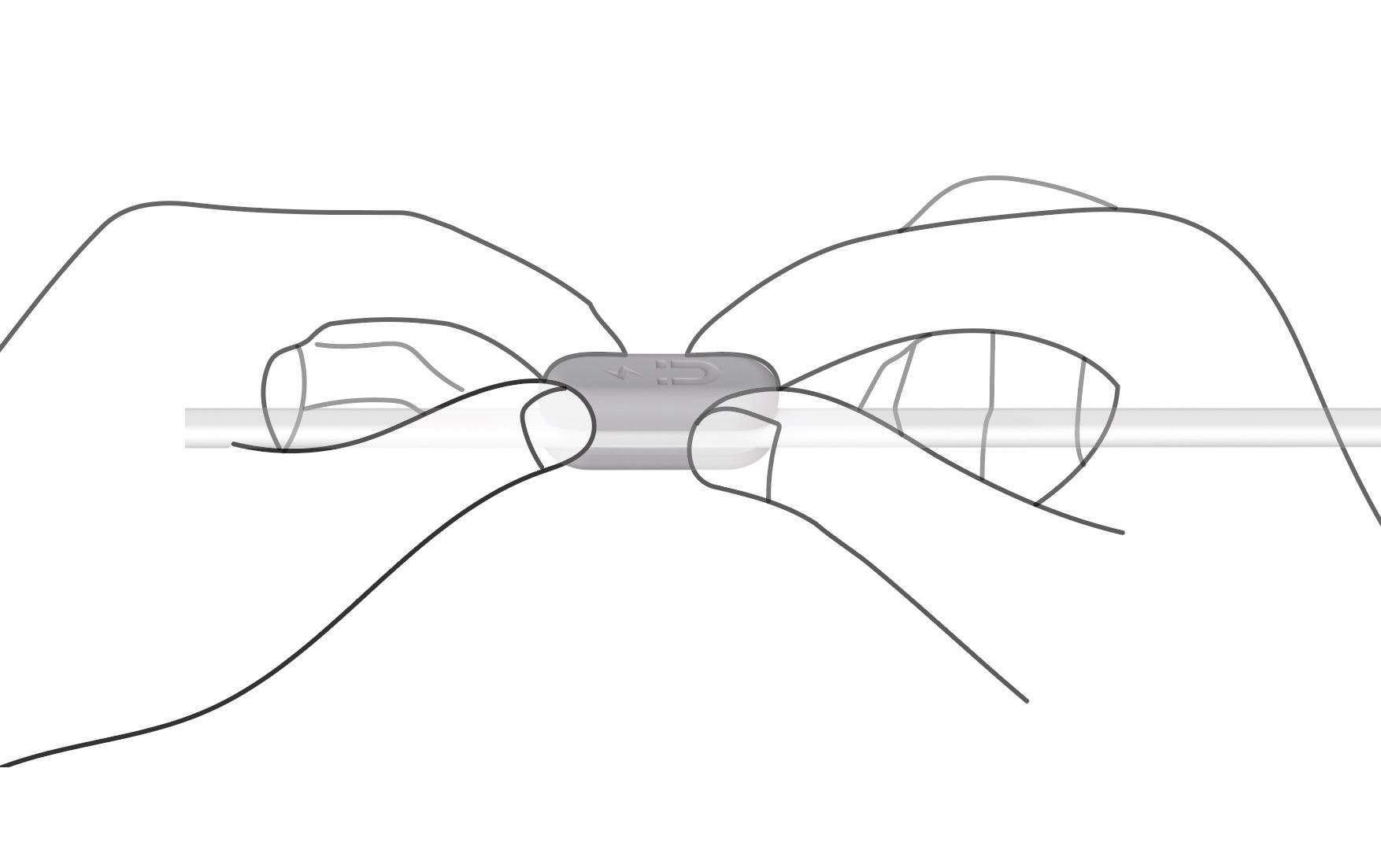 Max Hauri AG Max Hauri Kabelhalter, magnetisch, selbstklebend, Ø 3,5 mm, 5er-Pack – grau