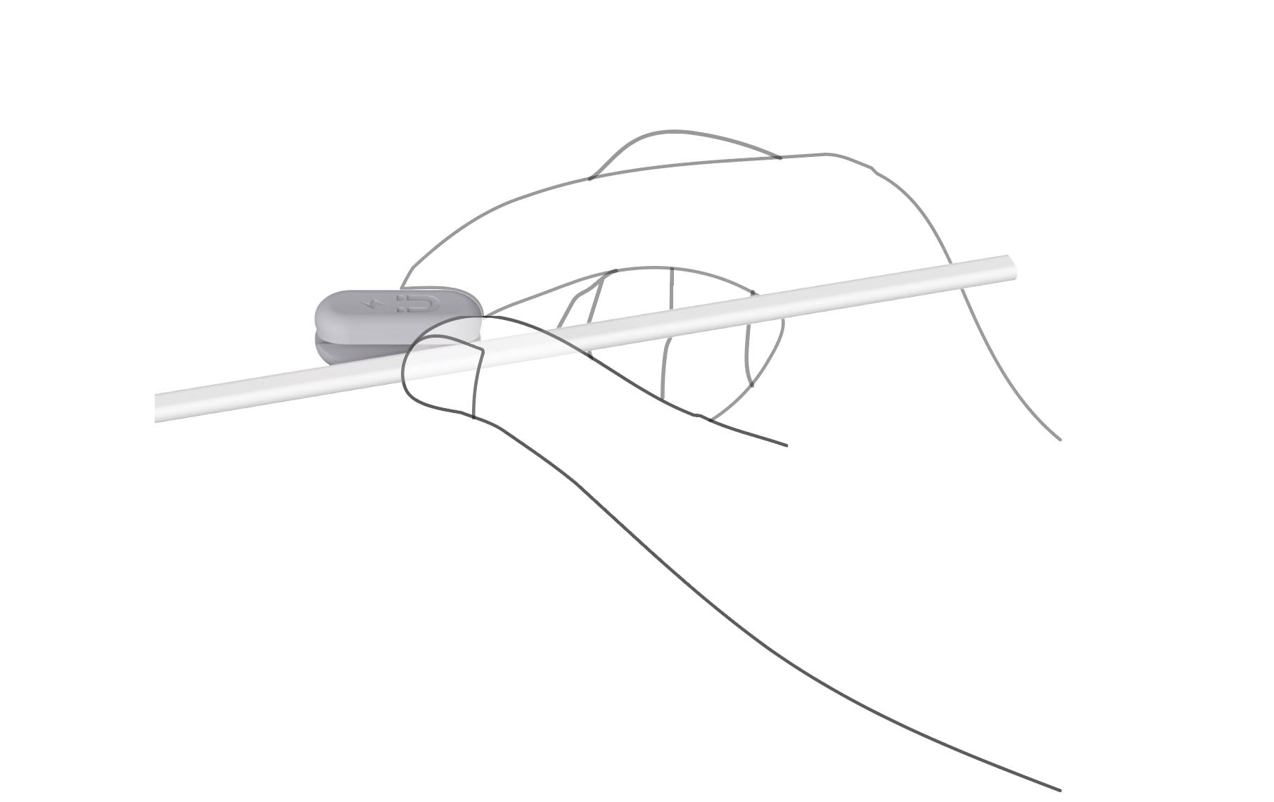 Max Hauri AG Max Hauri Kabelhalter, magnetisch, selbstklebend, Ø 3,5 mm, 5er-Pack – grau