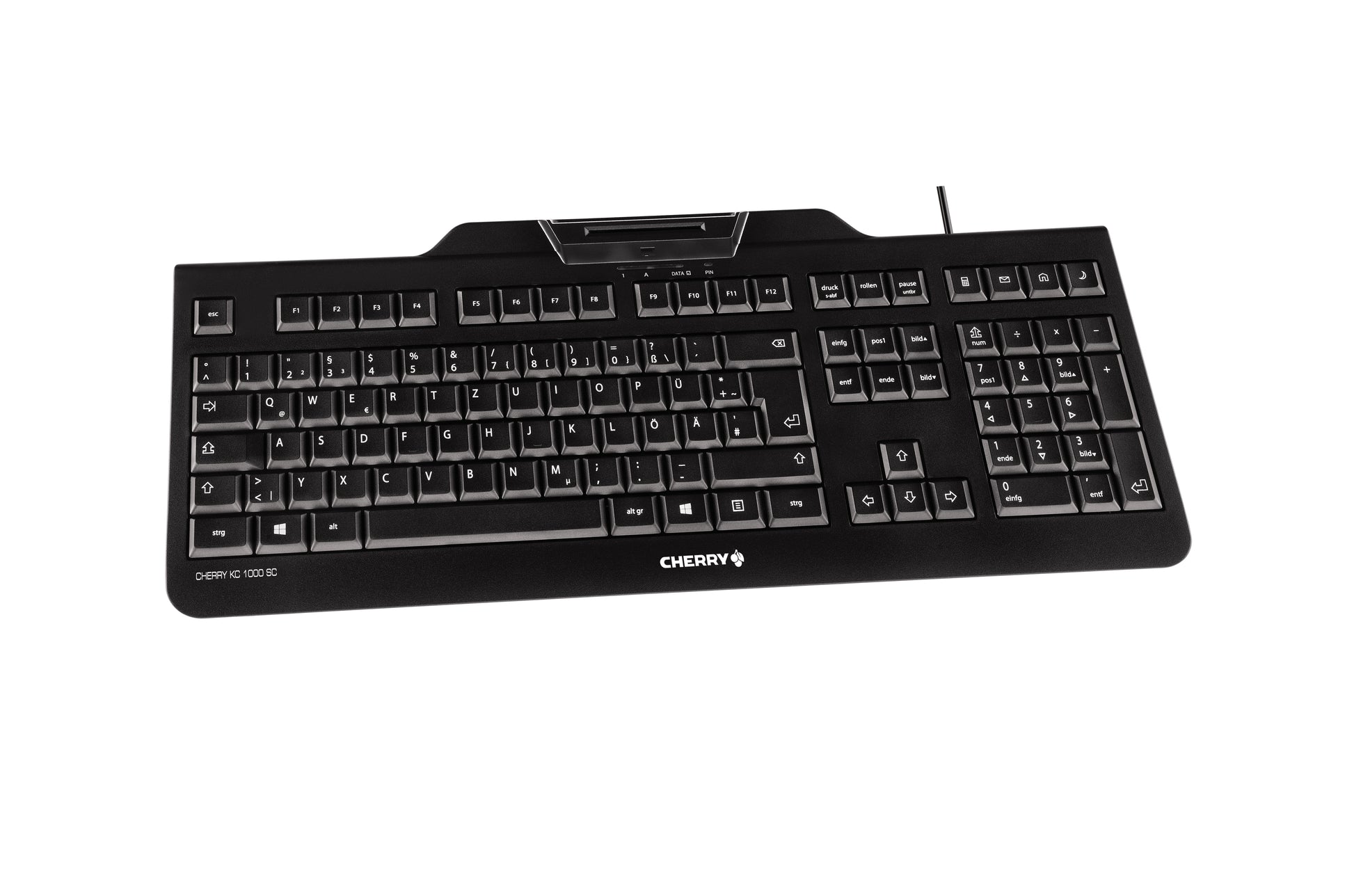 CHERRY KC 1000 SC – Tastatur, kabelgebunden (USB), US-Layout (EN) – für Windows, macOS & Linux