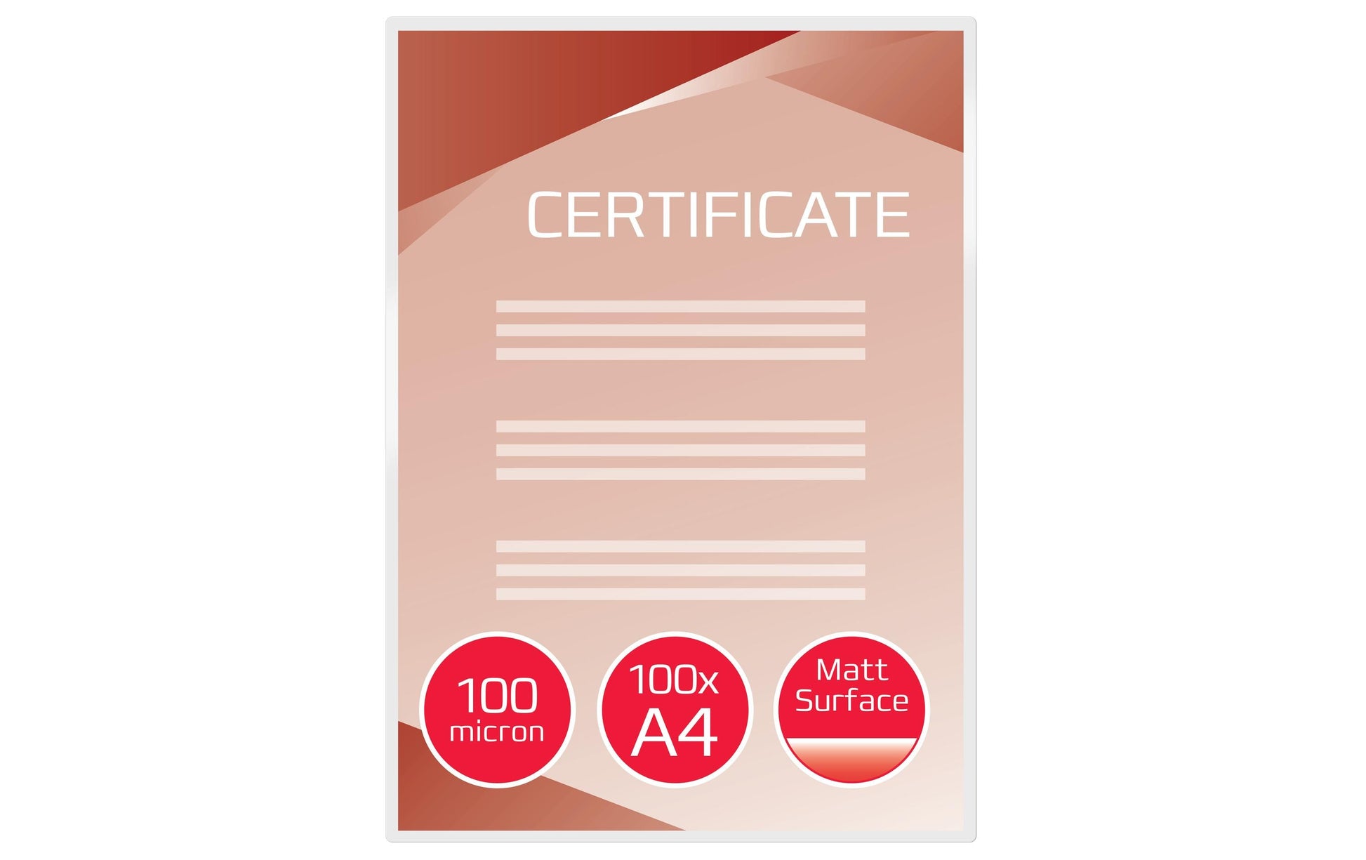 GBC Laminierfolien A4, matt – 100 µm, 100 Stk.
