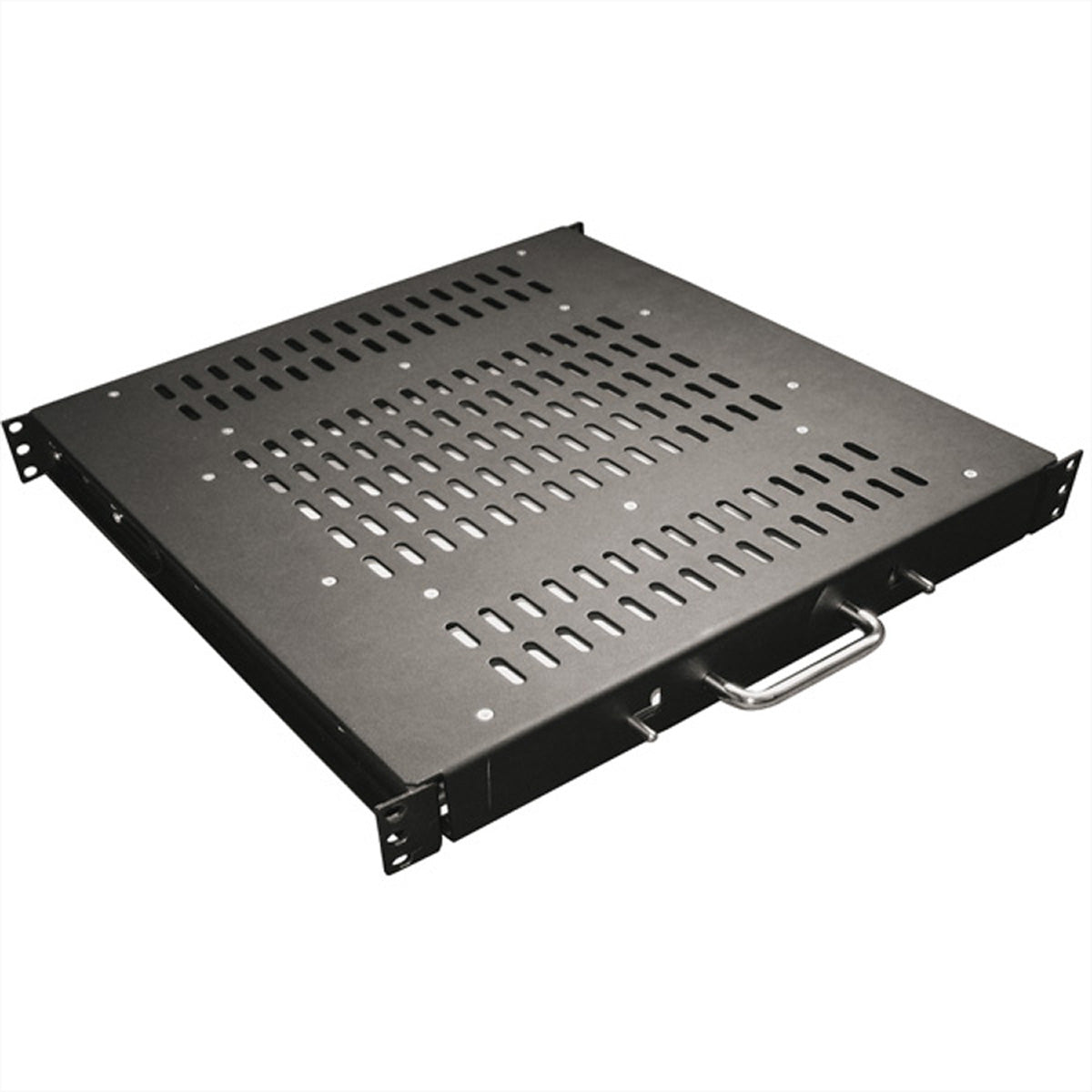 Conteg 19" Fachboden, 1U, ausziehbar, 482,6 × 505 × 44,5 mm, schwarz