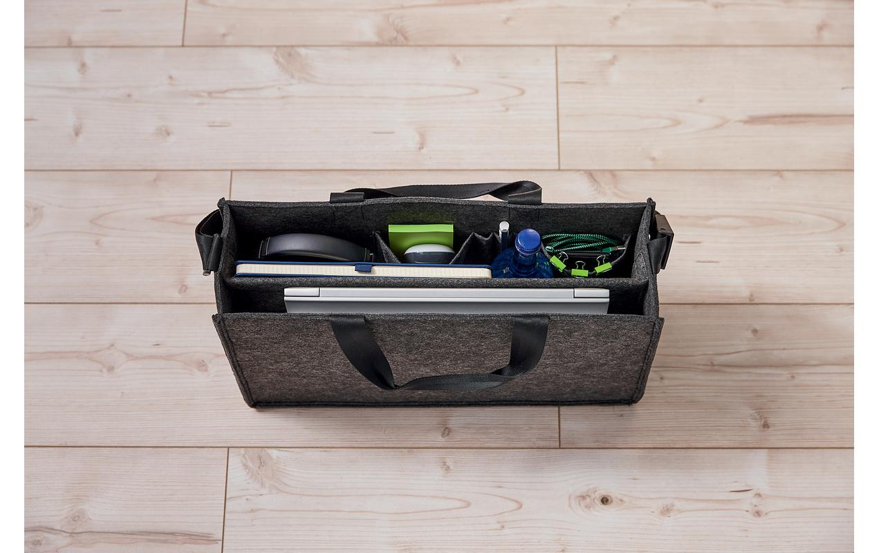Sigel Desk-Sharing-Tasche – für Notebooks bis 14", Filz, Grau