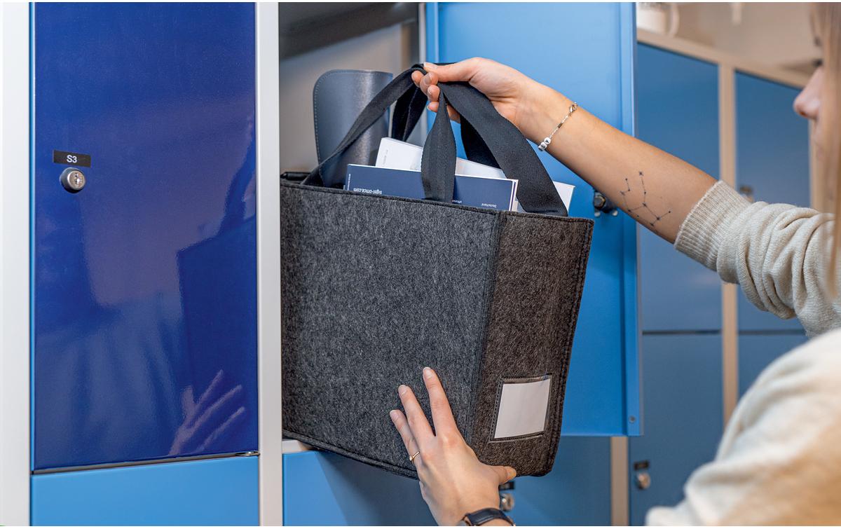 Sigel Desk-Sharing-Tasche – für Notebooks bis 14", Filz, Grau